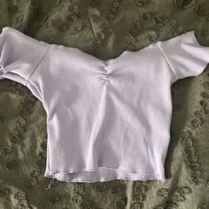 Lavender Cotton On Off The Shoulder Crop Top